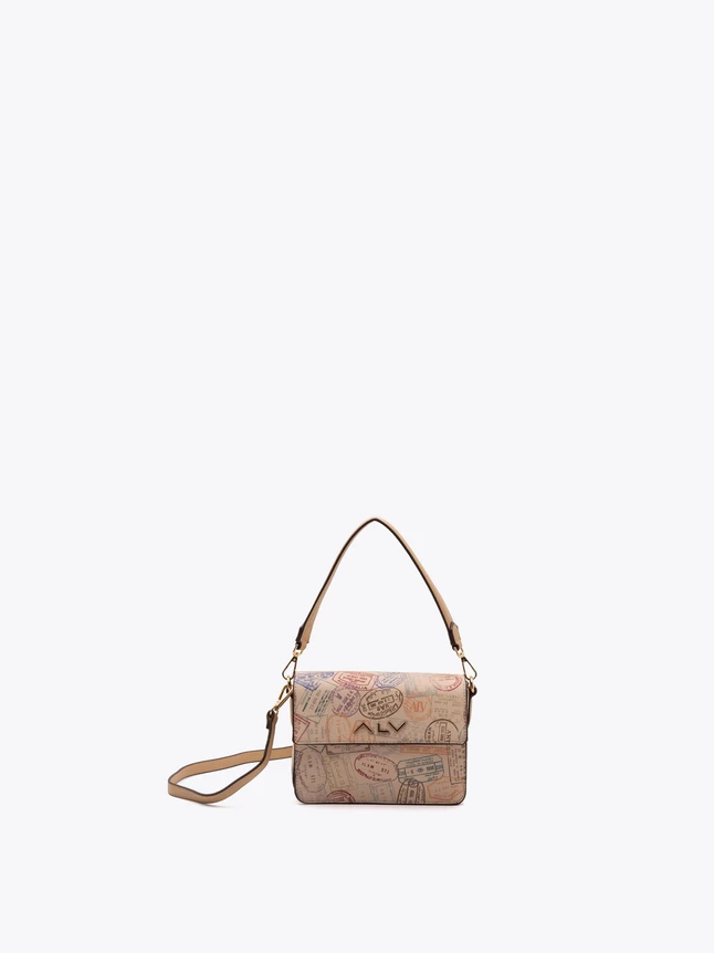 Casual Canvas Handbag with Leather Top Handle Crossbody Strap for Everyday Use