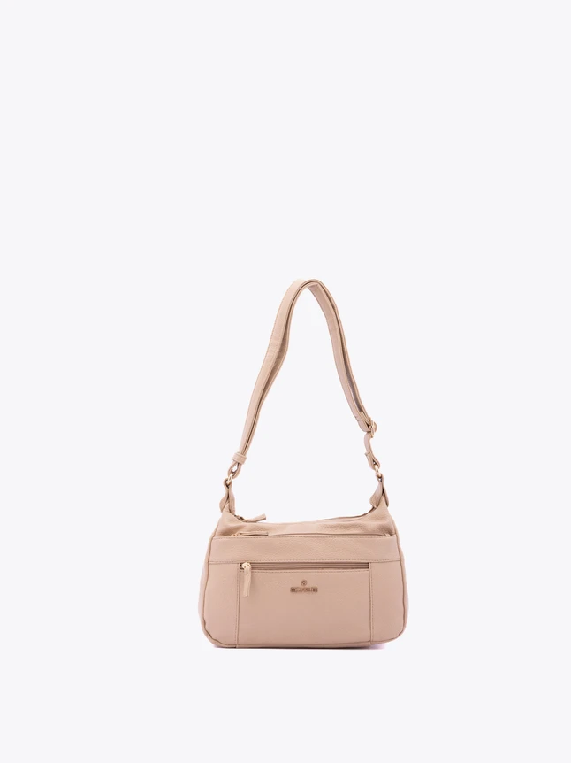 Pebbled Leather Shoulder Bag Satchel Style for Everyday Use