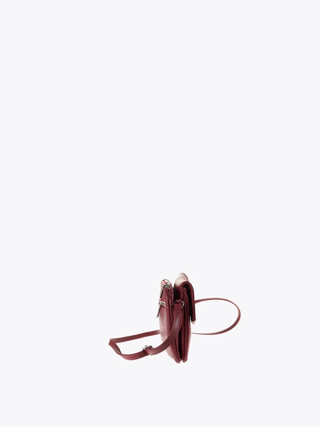 Pebbled Leather Flap Crossbody Bag for Daily Essential Style