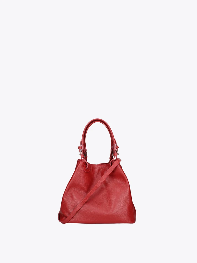Minimalist Leather Tote Bag Everyday Use with Top Handles And Shoulder Strap