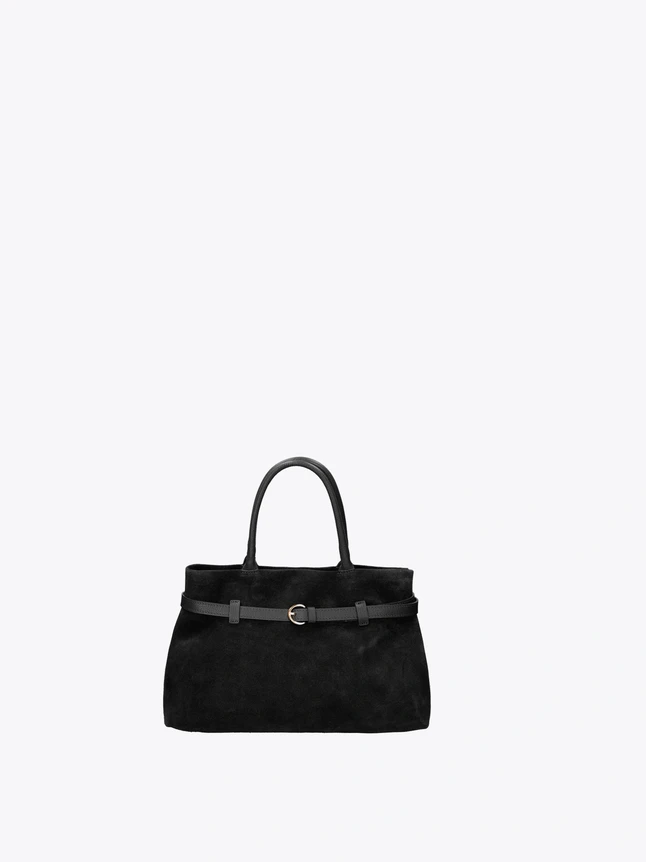 Women's Lightweight Handbag In Genuine Leather For Work - Elegant Design