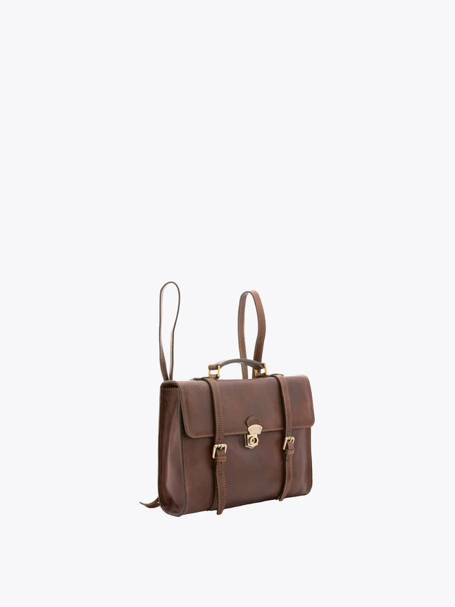 Vintage Leather Laptop Backpack