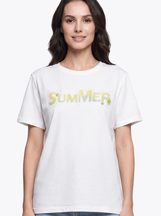 Women's Sleek Tee For Daily Wear - Minimalist Design With Structured Shape