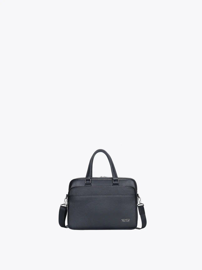 Leather Briefcase with Top Handles And Removable Shoulder Strap for Work
