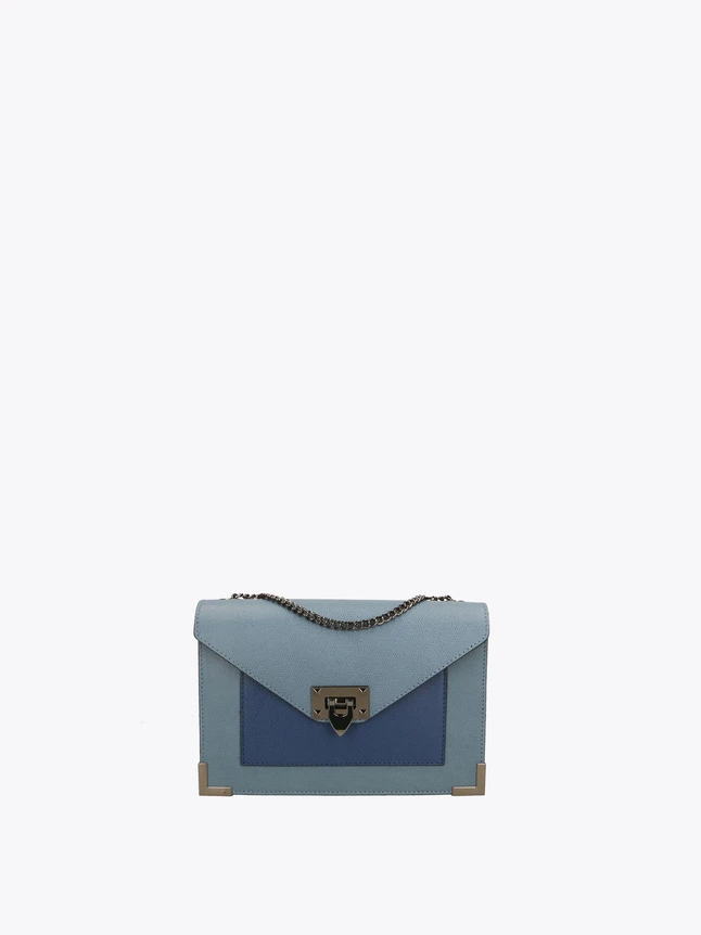 Leather Envelope Flap Crossbody Bag for Evening