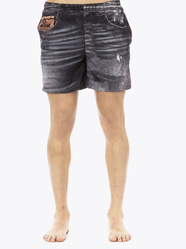 Distressed Denim Shorts Patch Pocket Casual Wear for Everyday Summer