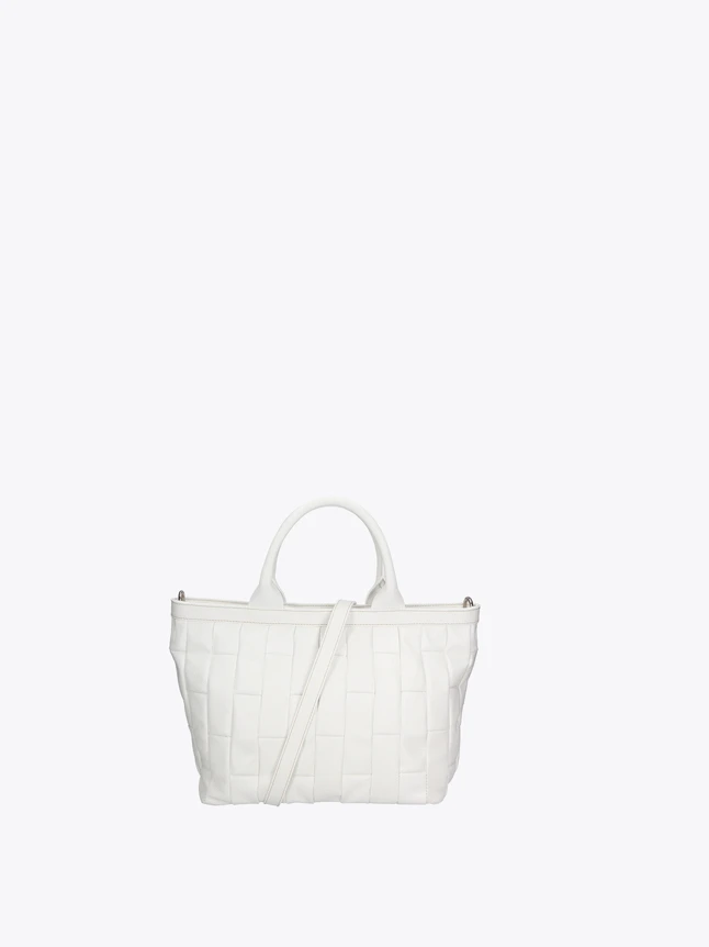 Quilted Leather Tote Bag with Crossbody Strap for Daily Use