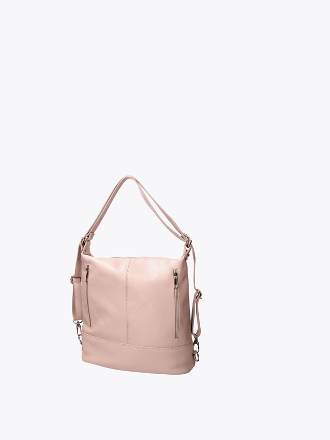 Elegant Leather Shoulder Bag Convertible Backpack Daily Use Backpacks for School