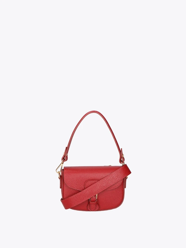 Pebbled Leather Saddle Bag Top Handle Crossbody for Everyday Use