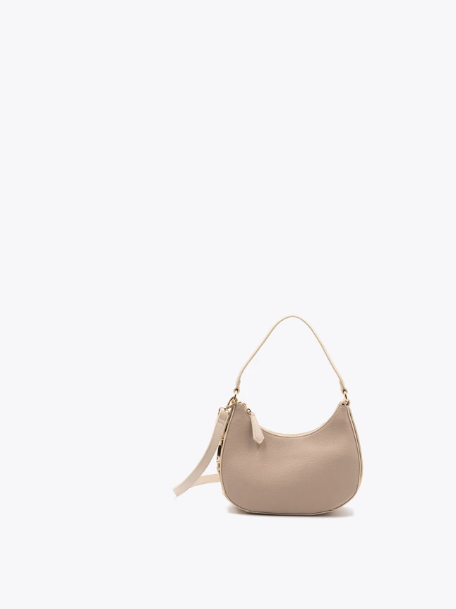 Minimalist Leather Hobo Bag with Top Handle And Removable Strap for Everyday Use