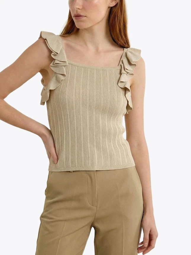 Women's Top In Viscose For Weekend - Sophisticated Design With Everyday Shape