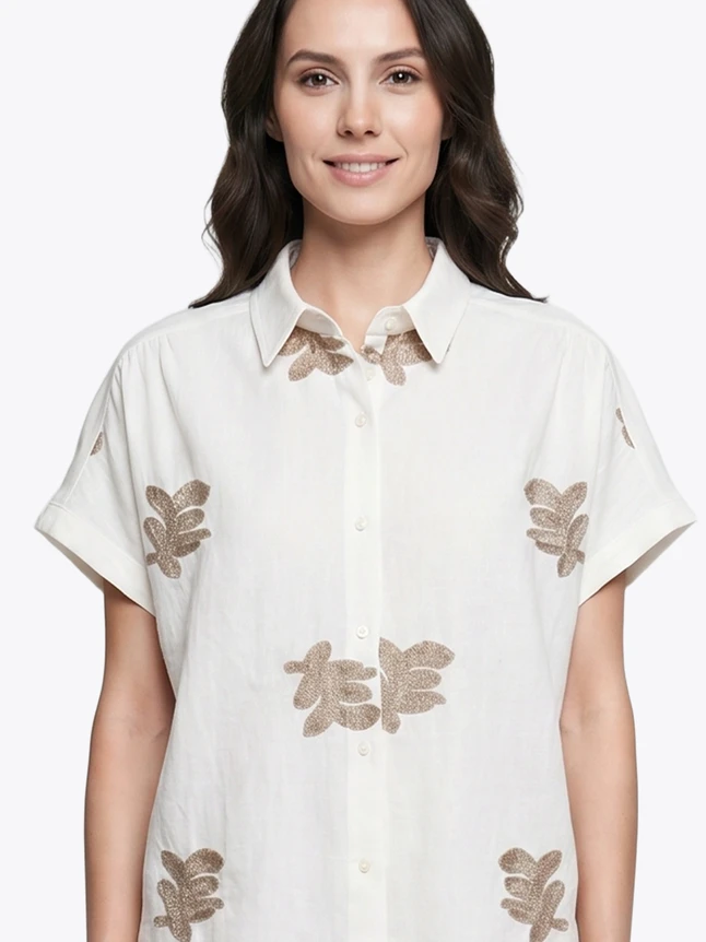 Women's Modern Shirt For Special Occasions - Stylish Design With Roomy Shape
