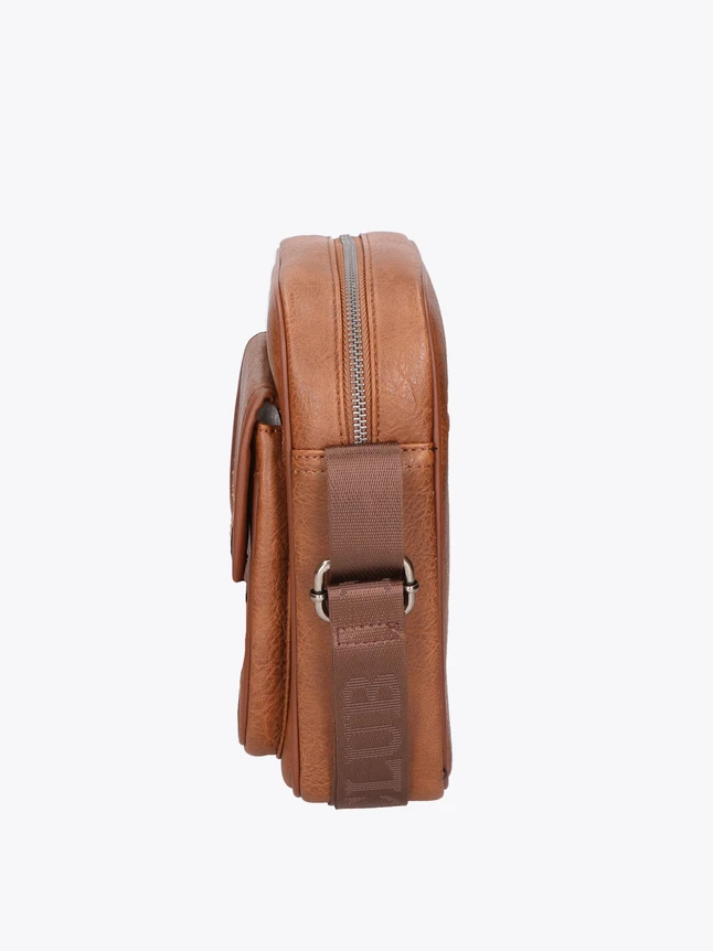 Versatile Faux Leather Shoulder Crossbody Bag With Front Pocket For Daily Use