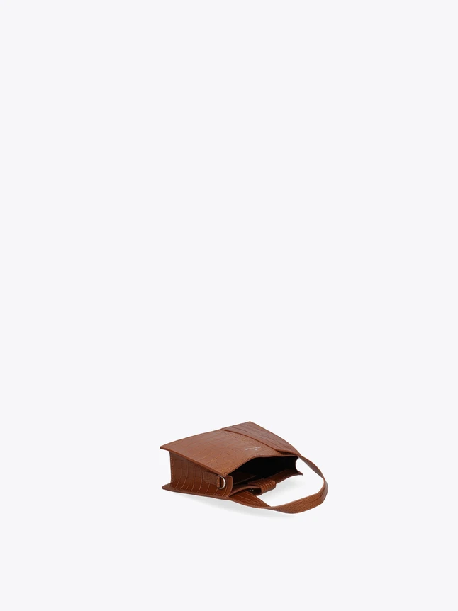 Chic Croc Embossed Leather Top Handle Handbag for Modern Versatile Style