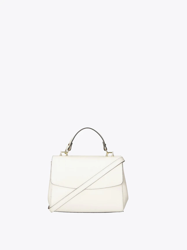 Leather Mini Satchel Bag with Top Handle And Crossbody Strap for Everyday Use