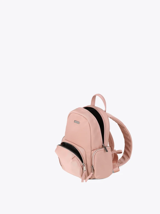 Chic Vegan Leather Backpack With Multiple Pockets For Daily Use