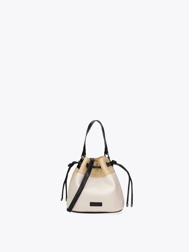 Bucket Bag Drawstring PU Leather Everyday Use Shoulder Bag