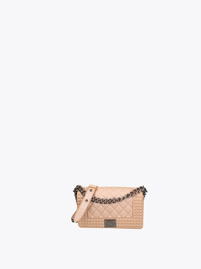 Quilted Leather Chain Shoulder Bag for Evening Events