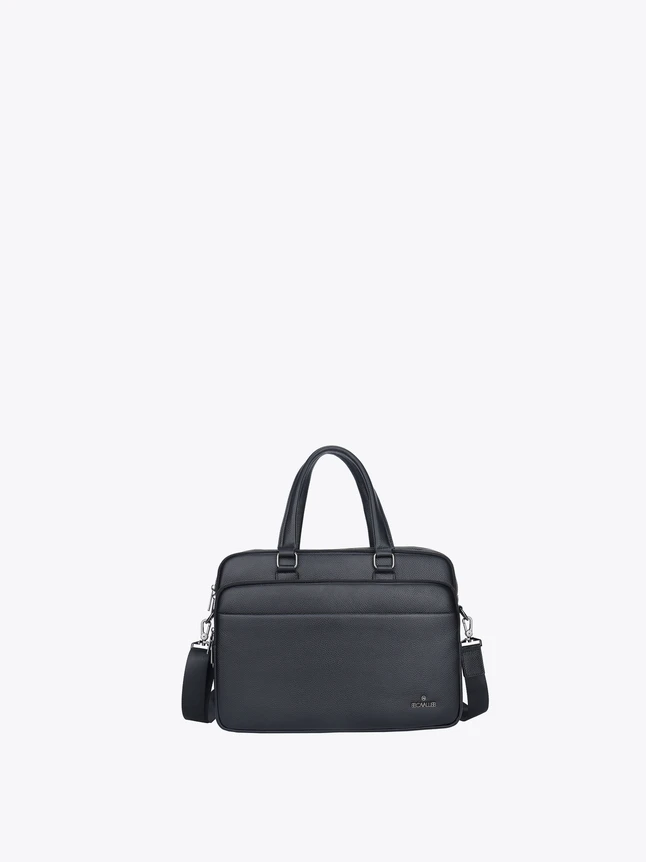 Premium Leather Business Briefcase Handbag With Detachable Shoulder Strap