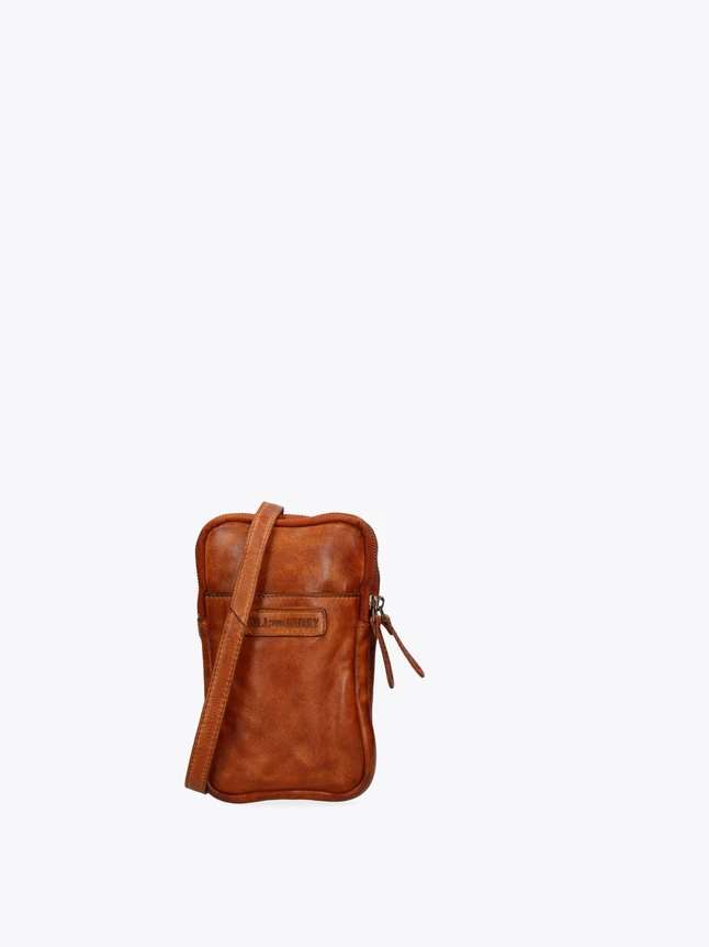 Leather Crossbody Bag for Daily Essentials with Front Zip Pocket