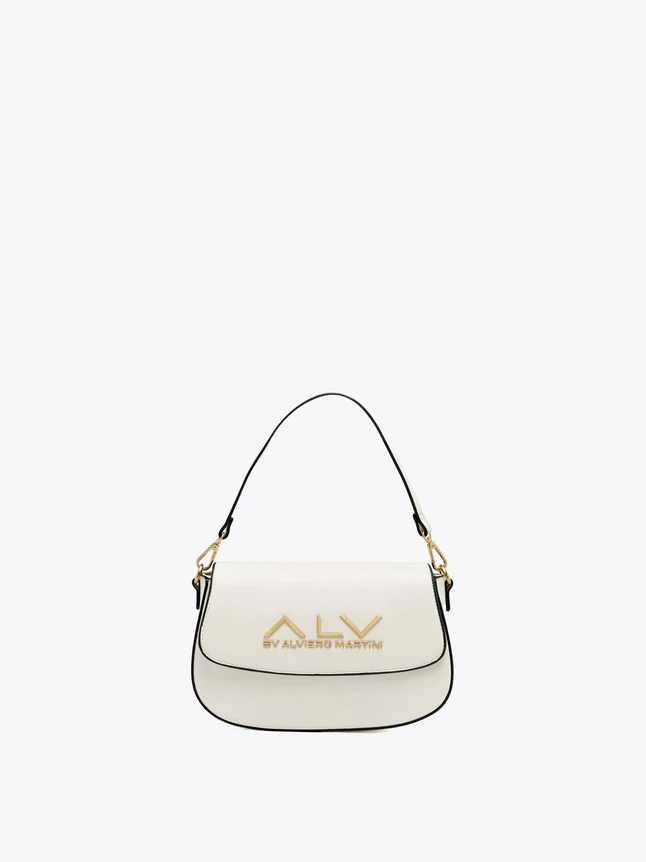 ALV Signature Smooth Leather Flap Shoulder Bag For Everyday Elegance