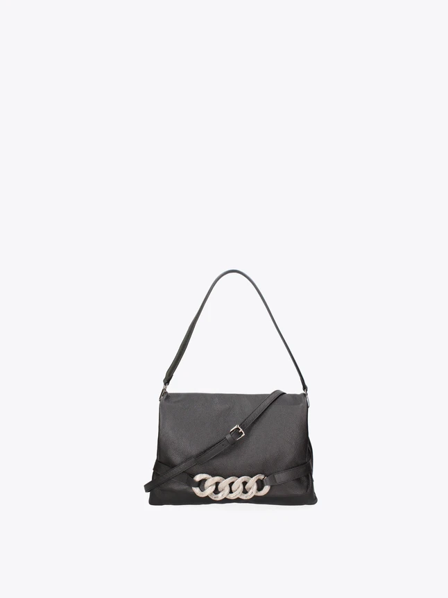 Leather Chain Detail Shoulder Bag for Everyday Use