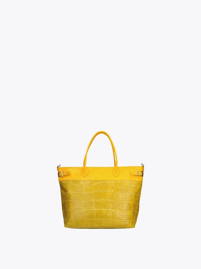 Classic Crocodile Pattern Leather Tote Bag for Everyday Use