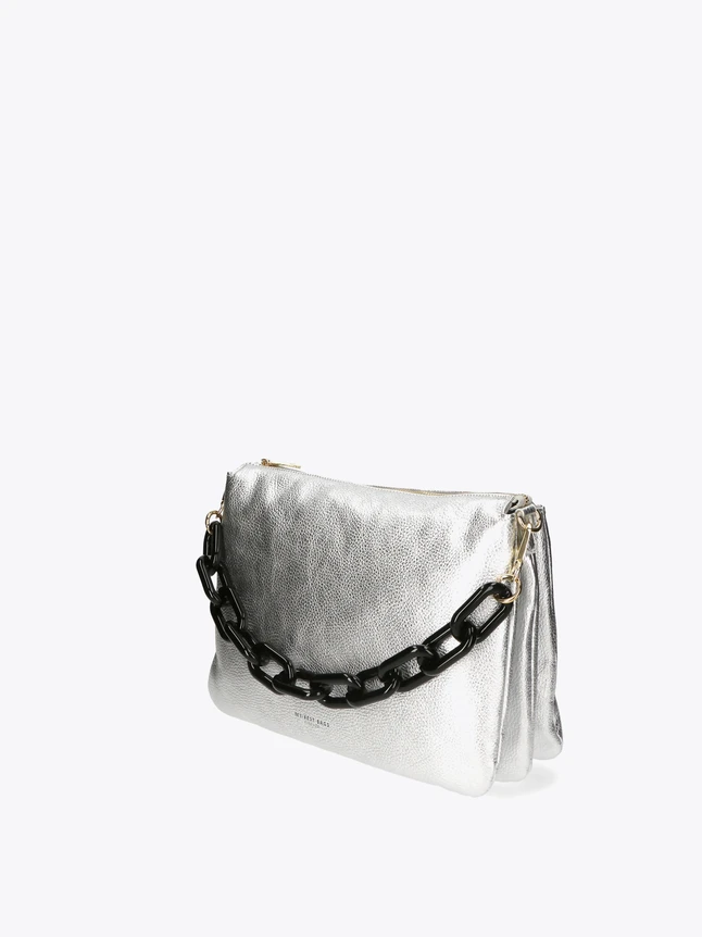Leather Chain Strap Shoulder Bag for Evening Party