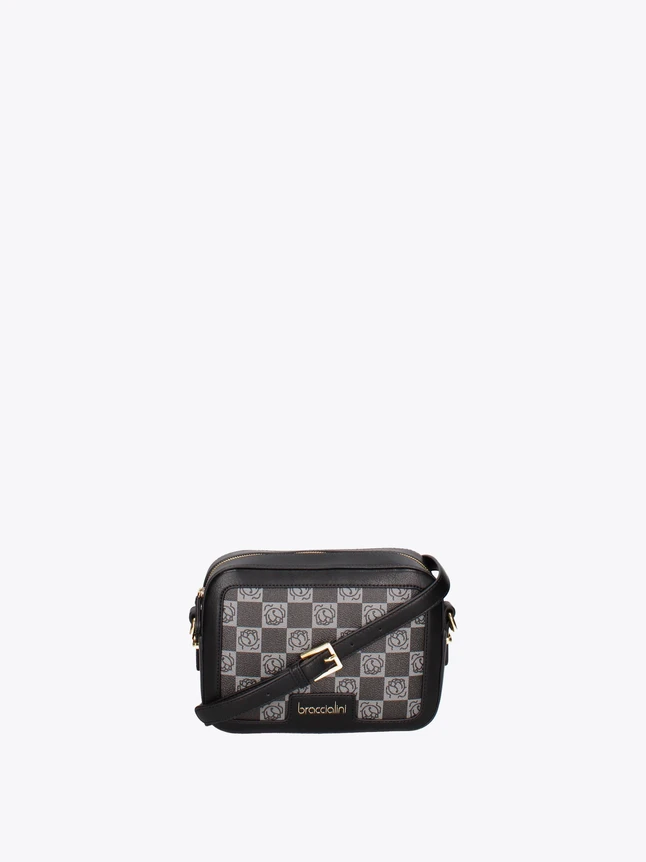 Crossbody Bag Leather with Checkered Pattern for Everyday Use