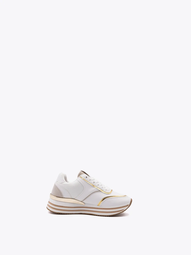 Platform Leather Sneaker for Everyday Casual Wear