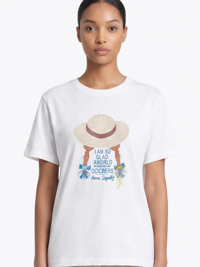 Cotton Elegant Tee For Women - Minimalist Design With Structured Shape