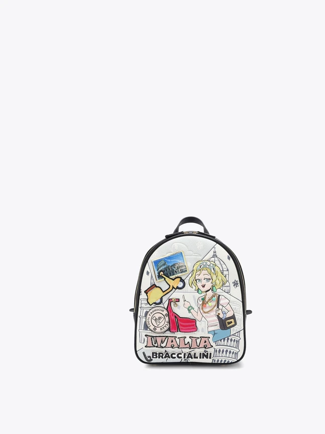 Graphic Cartoon Backpack for School with Fun Character Design