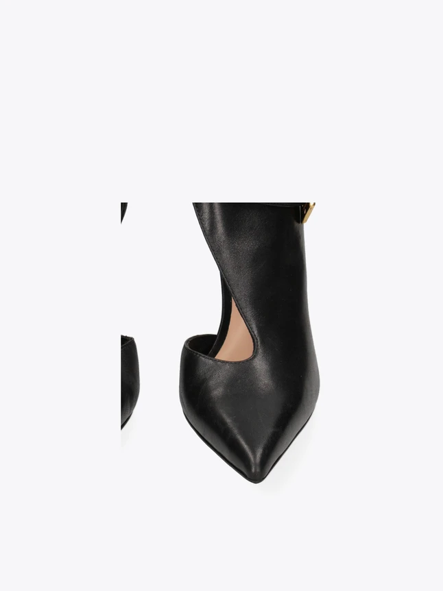 Modern Leather D'Orsay Pointed Toe Ankle Boot Stiletto Heel for Upscale Occasions