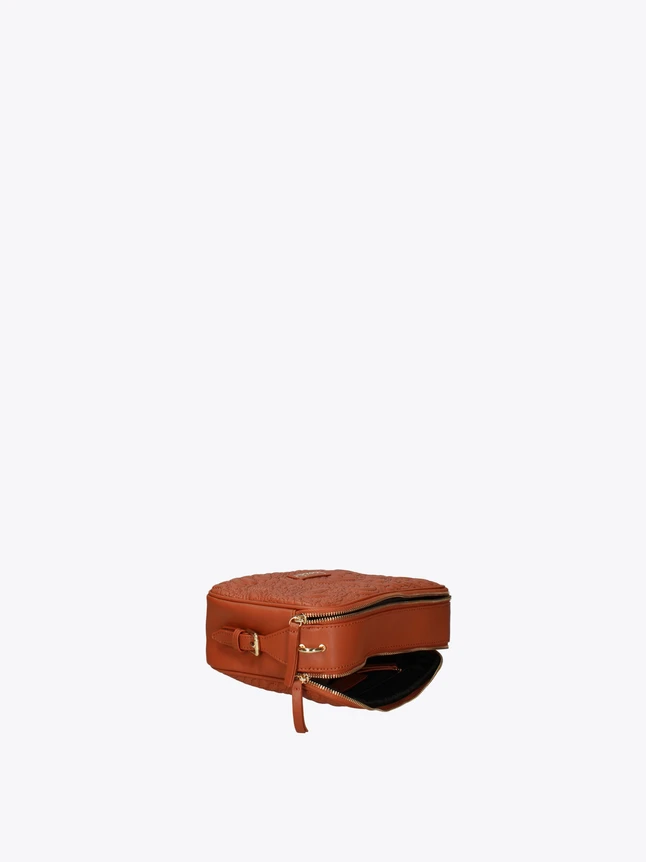 Modern Embossed Faux Leather Crossbody Bag Chic Everyday Carryall