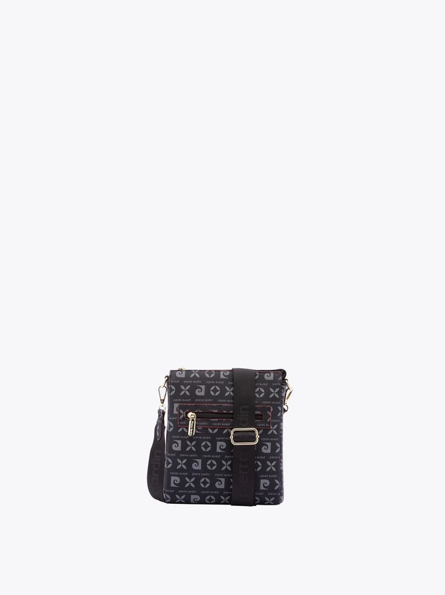 Monogram Canvas Crossbody Bag Leather Strap for Everyday City Travel