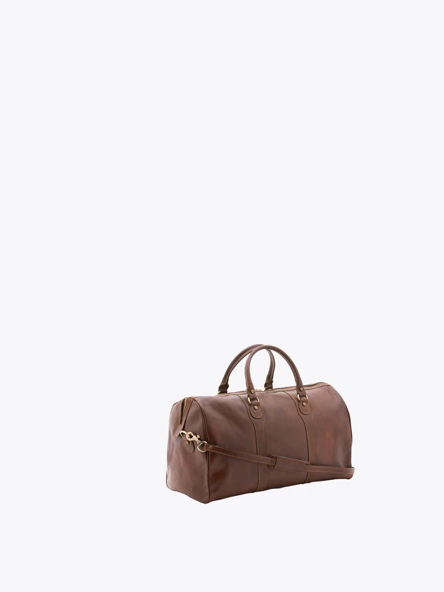Classic Leather Duffel Bag for Weekend Travel