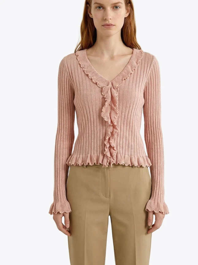 Contemporary Viscose Cardigan For Women With Polished Shape - Modern Essential