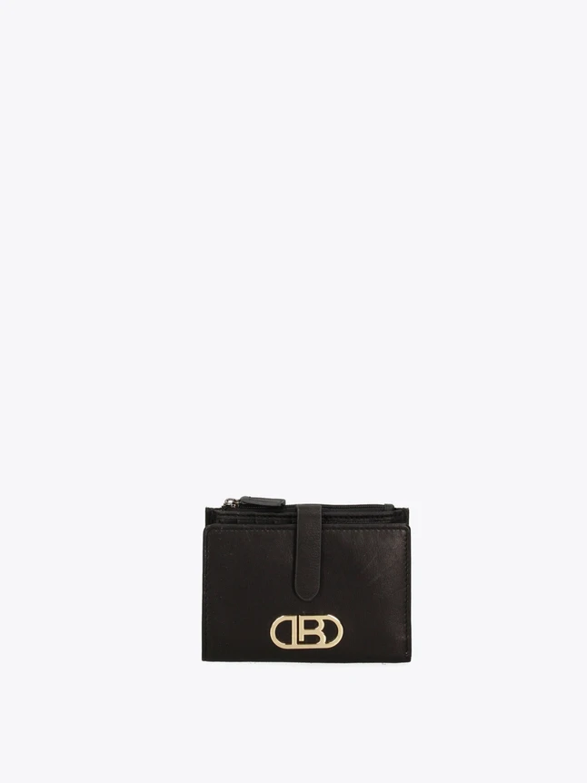 Slim Leather Card Wallet with Strap Everyday Use