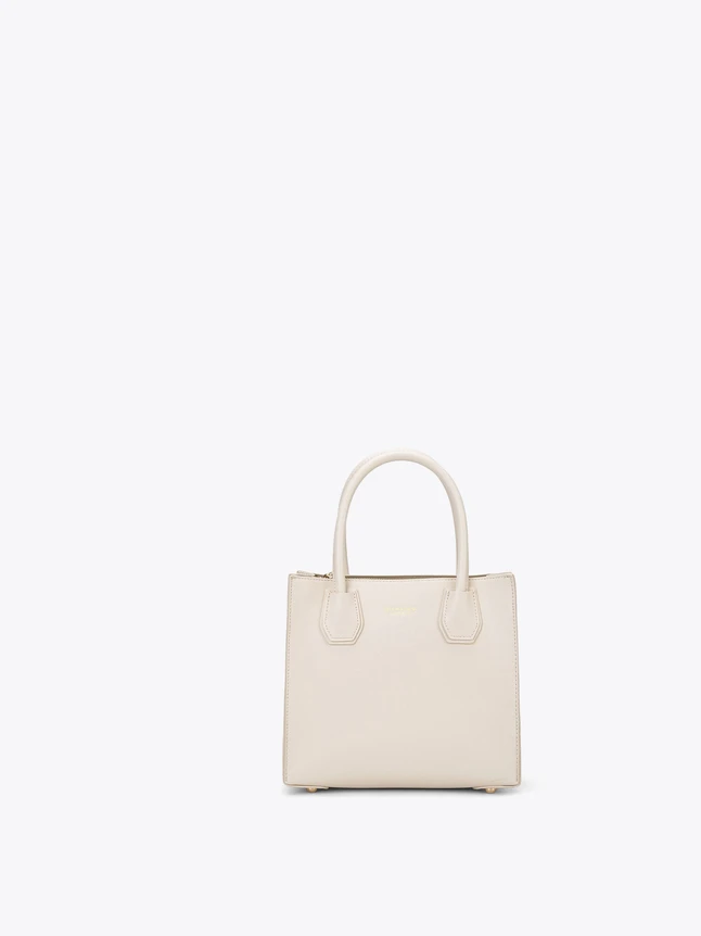 Leather Boxy Top Handle Tote Bag for Daily Office Use