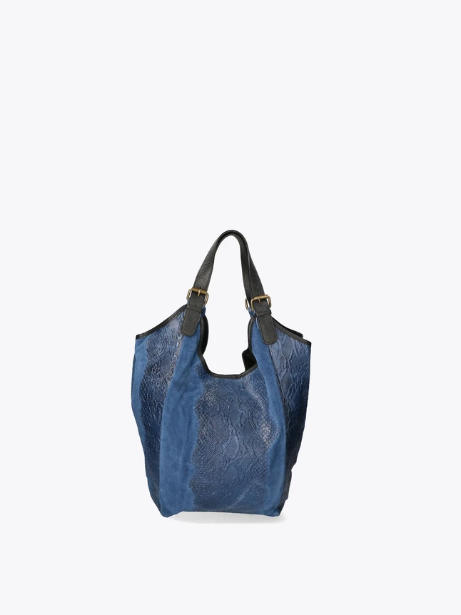 Leather Snakeskin Embossed Tote Shoulder Bag for Everyday Use