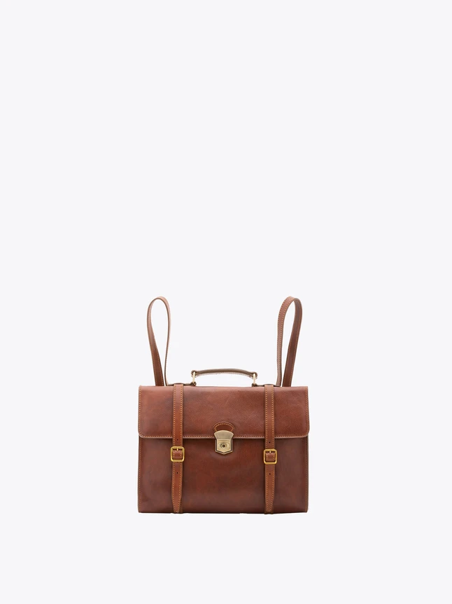 Vintage Leather Laptop Backpack