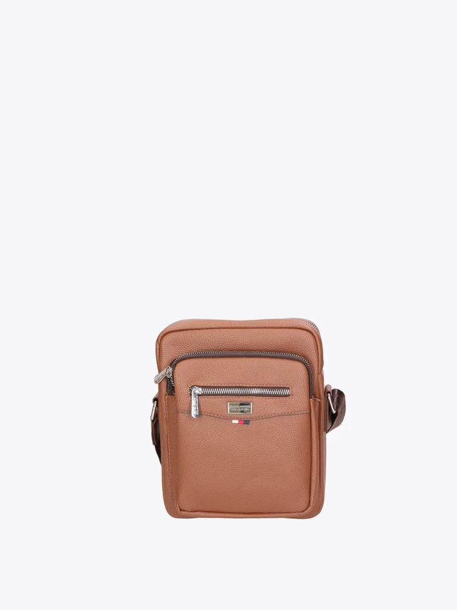 Pebbled Leather Minimalist Crossbody Bag for Everyday Travel