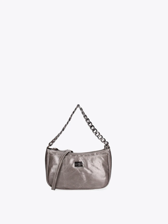 Leather Chain Strap Shoulder Bag for Evening Outings
