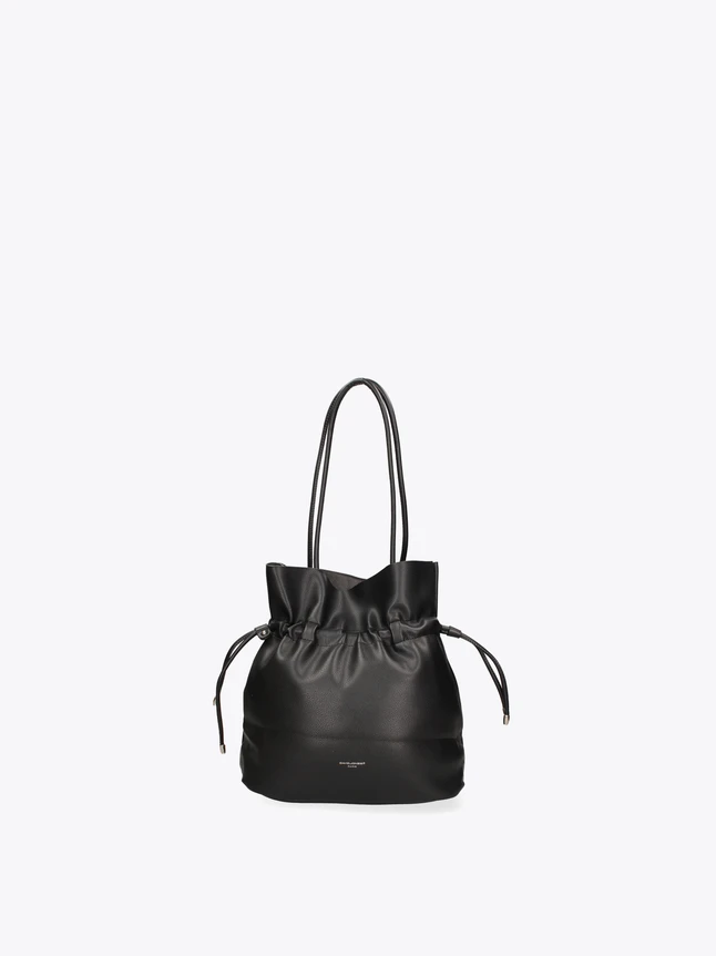 Minimalist Leather Drawstring Bucket Bag for Everyday Use