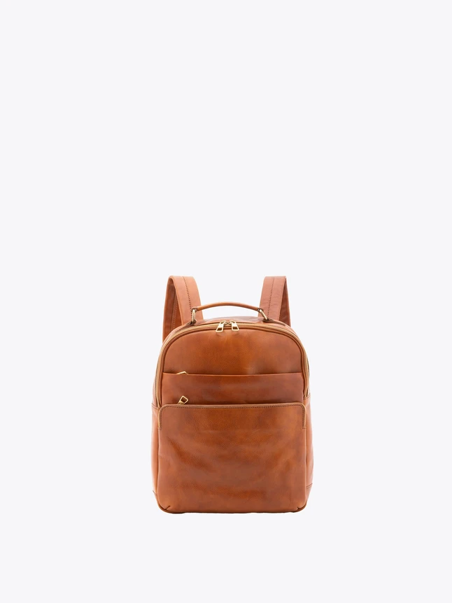Classic Leather Backpack for Laptop