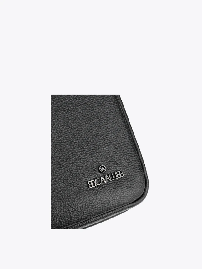 Sophisticated Pebbled Leather Business Briefcase With Top Handles For Laptops