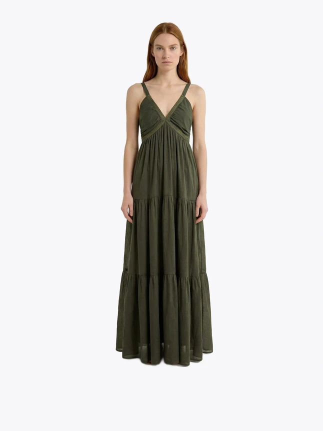 Sleek Dress In Cotton For Casual Outings - Elegant Design With Soft Shape