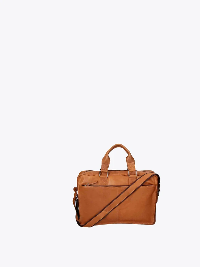 Leather Satchel Laptop Bag for Business Travel