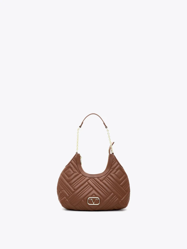 Quilted Leather Hobo Bag Chain Strap for Everyday Use