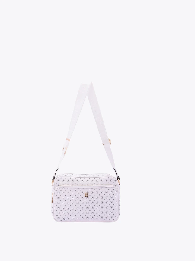 Monogram Canvas Crossbody Bag with Adjustable Strap for Everyday Use